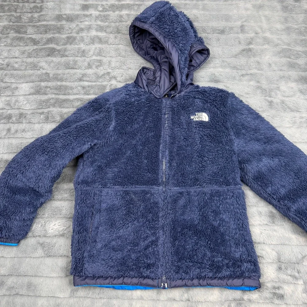 The North Face Boys Reversible Mount Chimborazo Jacket Blue Navy Size M 10/12